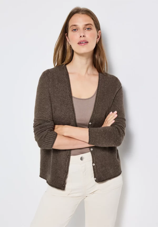 Gilet boutonnée marron