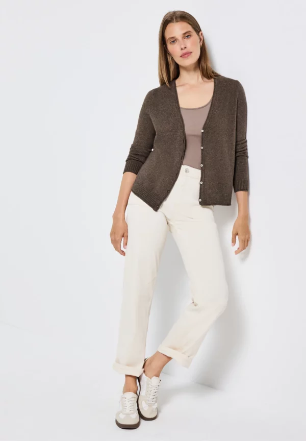 Gilet boutonnée marron – Image 4