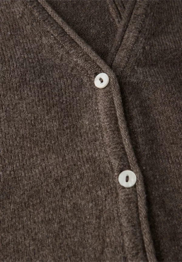 Gilet boutonnée marron – Image 3