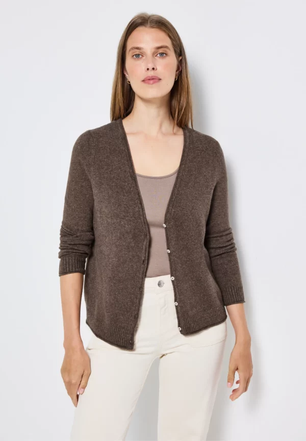 Gilet boutonnée marron – Image 2