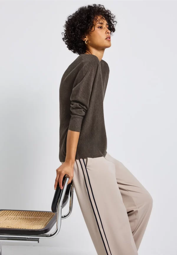 Pull col bateau chocolat – Image 2