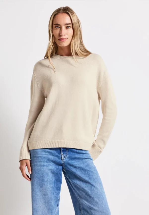 Pull col rond écru – Image 2