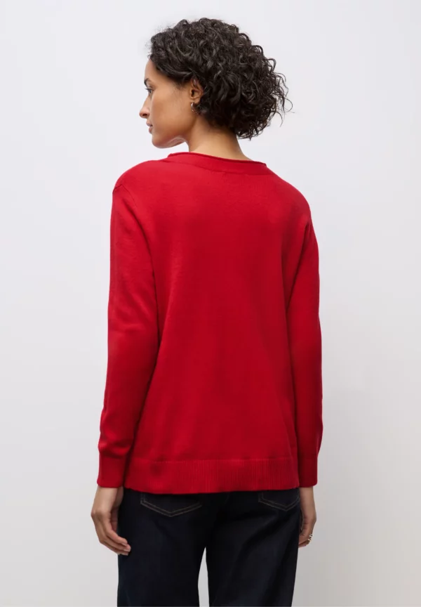 Pull col montant rouge – Image 3