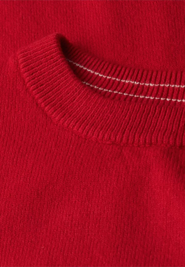 Pull col rond rouge – Image 6