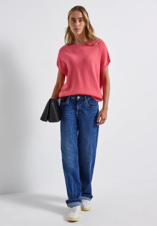 Pull manches courtes rose – Image 4