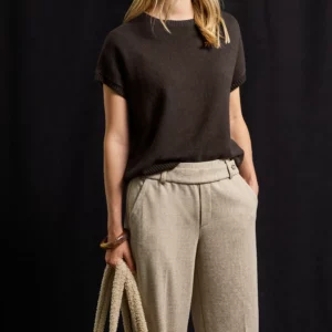 Pull manches courtes marron
