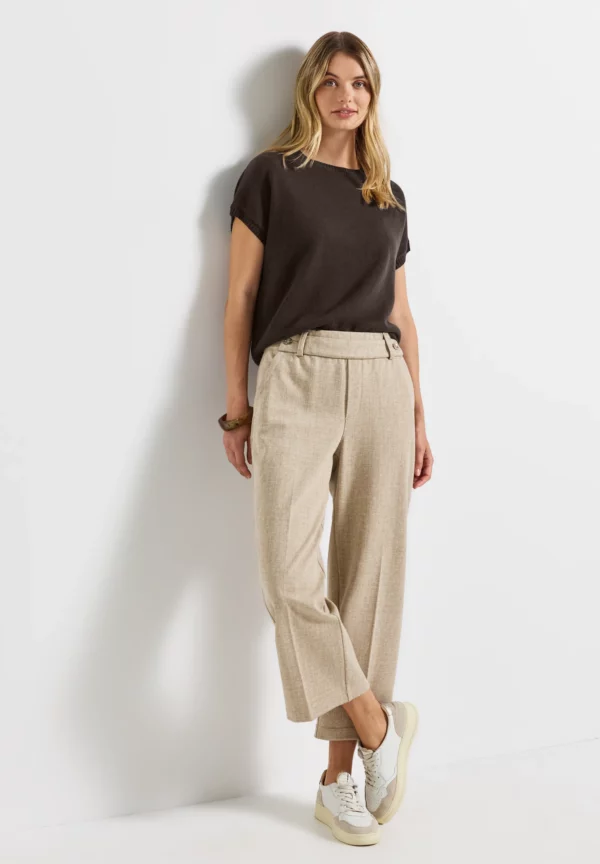Pull manches courtes marron – Image 3