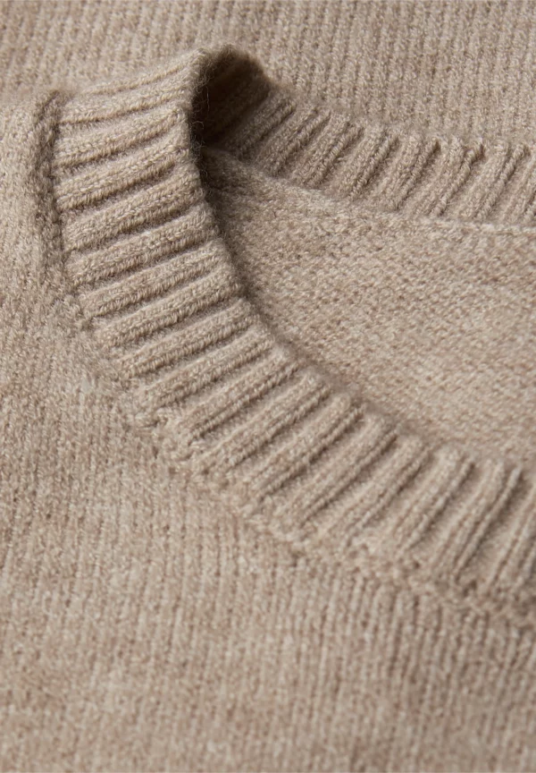 Pull manches courtes beige – Image 3