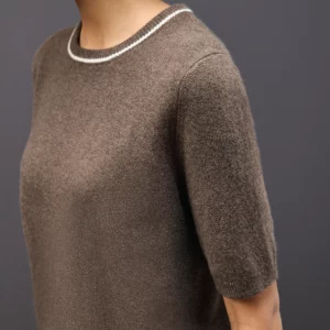 Pull manches courtes chocolat