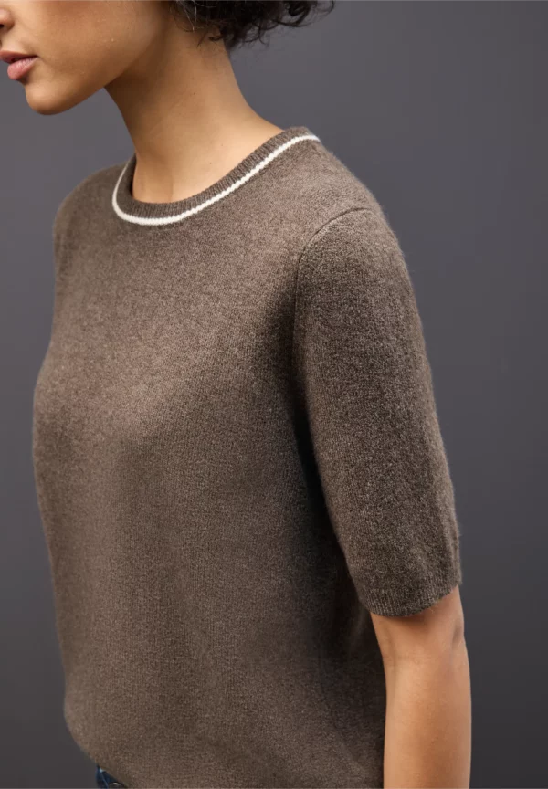 Pull manches courtes chocolat