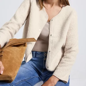 Veste teddy boutonnée