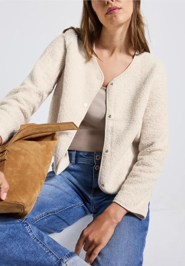 Veste teddy boutonnée