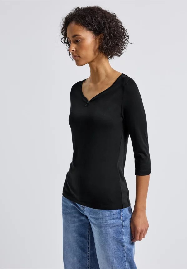 T-shirt manches 3/4 noir – Image 6