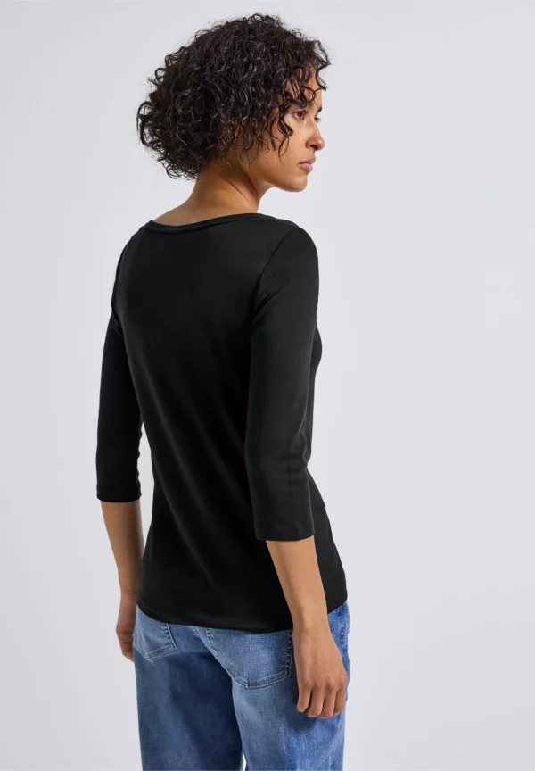 T-shirt manches 3/4 noir – Image 5