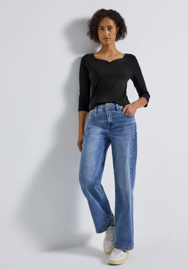 T-shirt manches 3/4 noir – Image 4