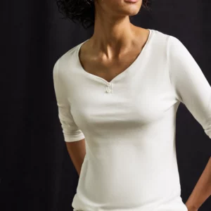 T-shirt manches 3/4 blanc