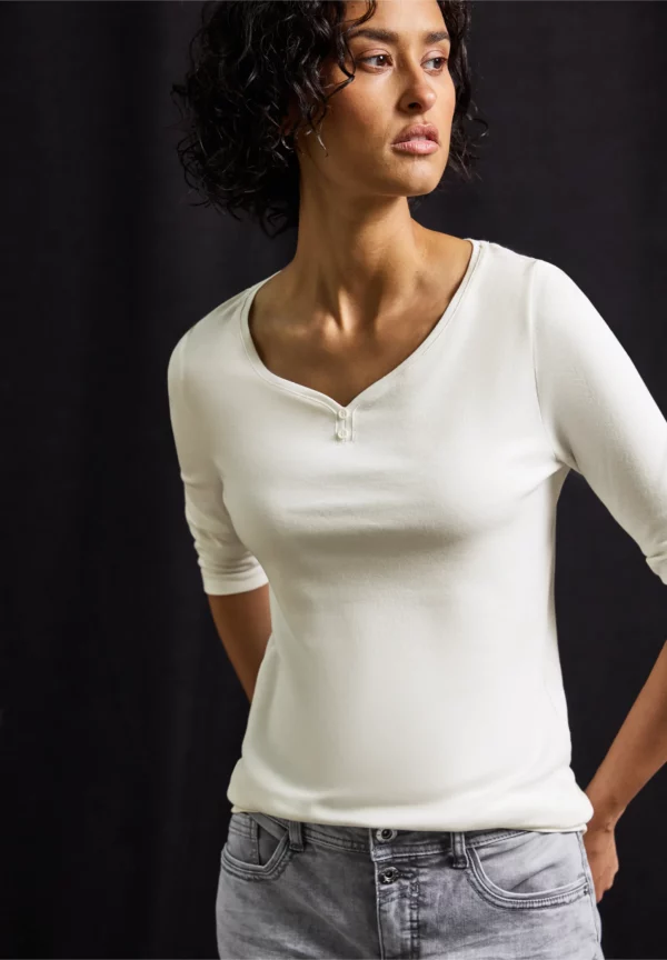 T-shirt manches 3/4 blanc