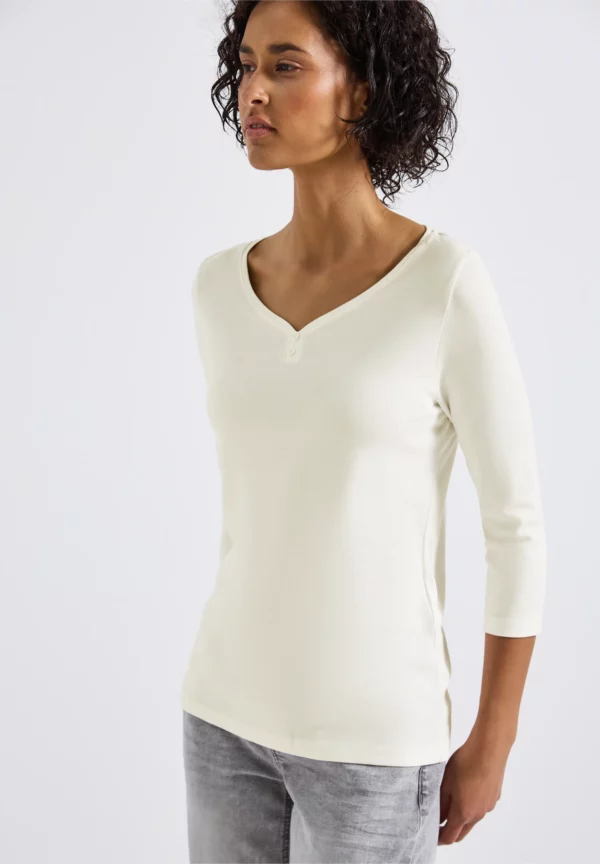 T-shirt manches 3/4 blanc – Image 3
