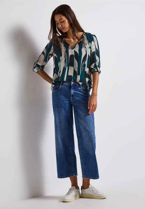 Blouse détails bleu pétrole – Image 4