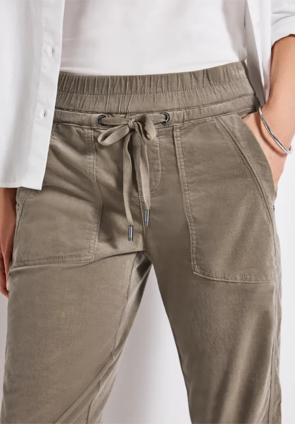 Pantalon velours fin marron