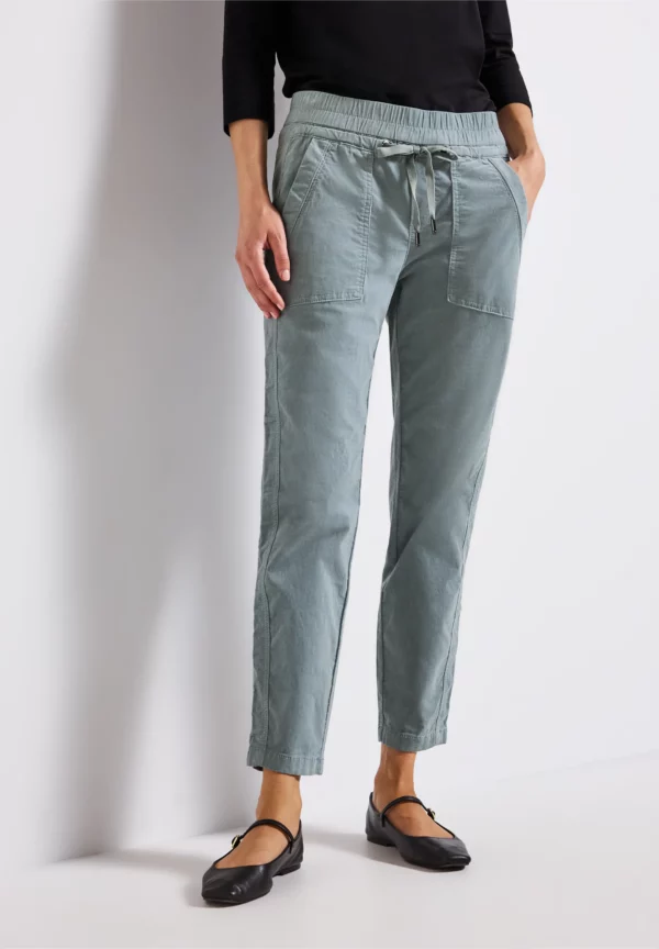 Pantalon velours fin bleu – Image 5
