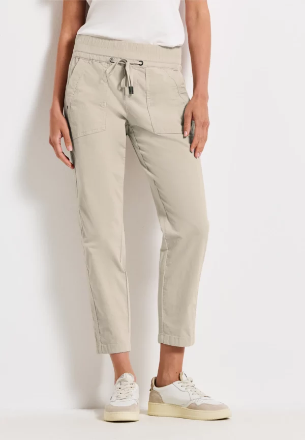 Pantalon velours fin beige