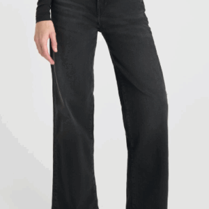 Jean jambes larges 7/8e anthracite