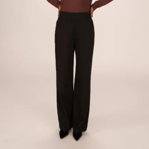 Pantalon tailleur fluide noir