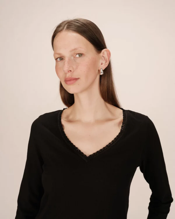 T-shirt manches longues noir