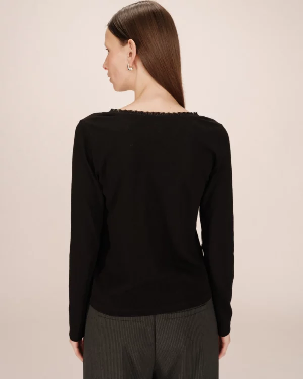T-shirt manches longues noir – Image 3