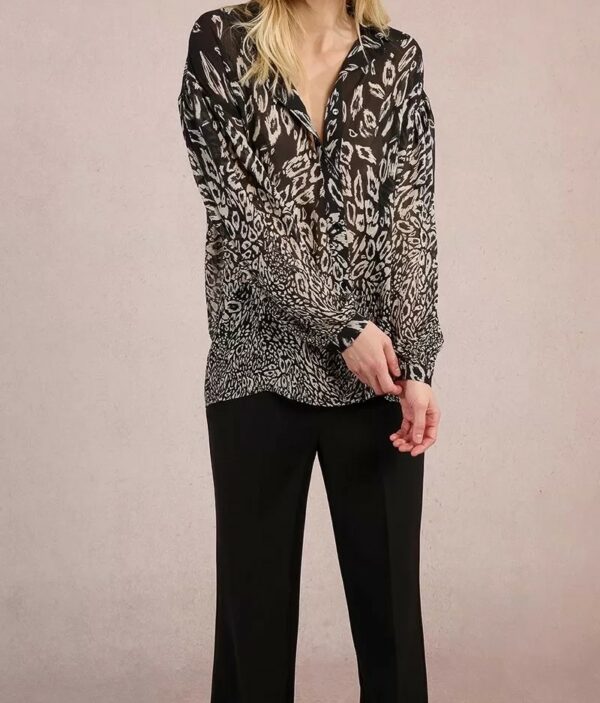 Blouse en voile noir et blanc – Image 5