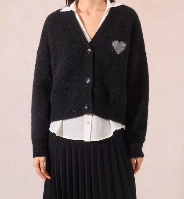 Gilet maille avec coeur – Image 4