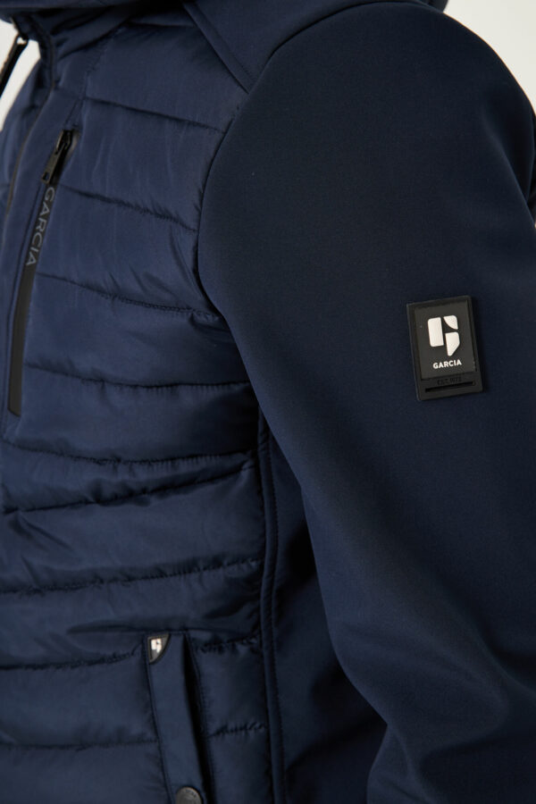 Veste bi-matière bleu marine – Image 4