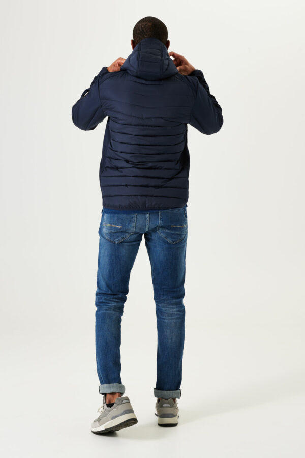 Veste bi-matière bleu marine – Image 3