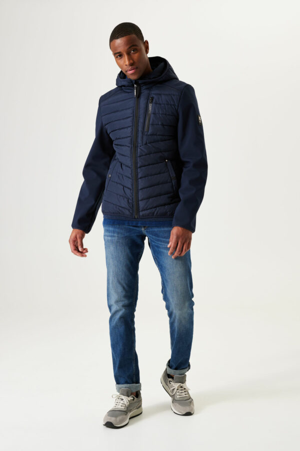 Veste bi-matière bleu marine – Image 2