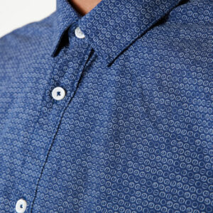 Chemise bleu marine ronds