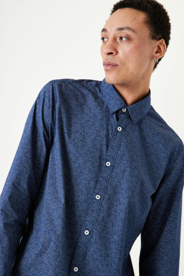 Chemise bleu marine ronds – Image 3