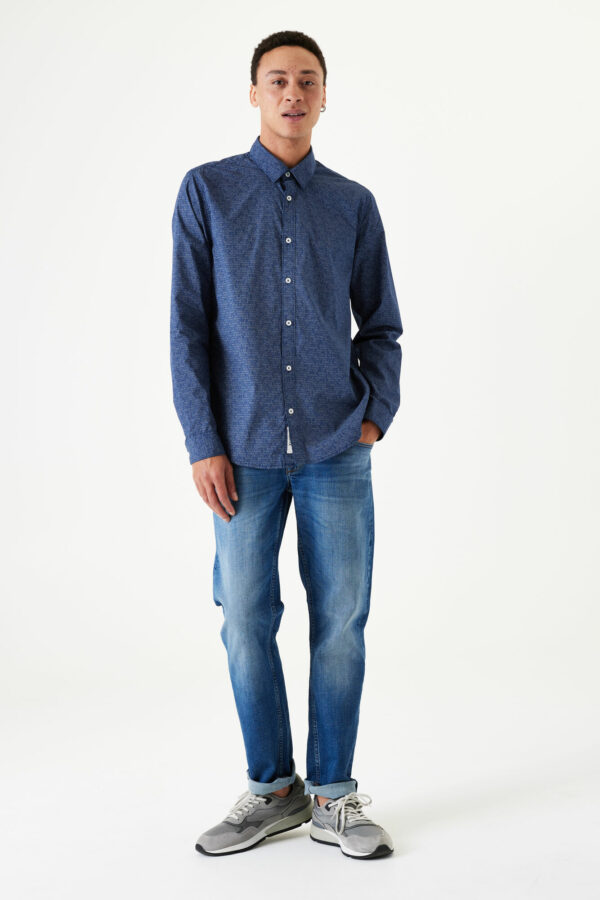 Chemise bleu marine ronds – Image 2