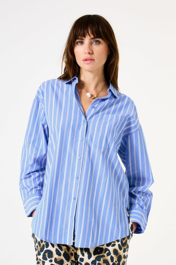 Chemise rayée bleue – Image 3