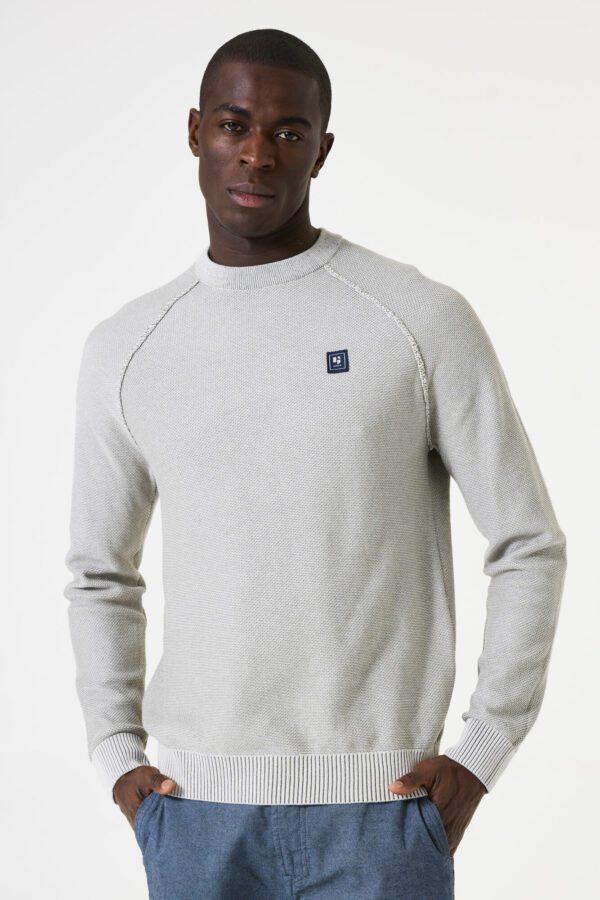 Pull gris en coton