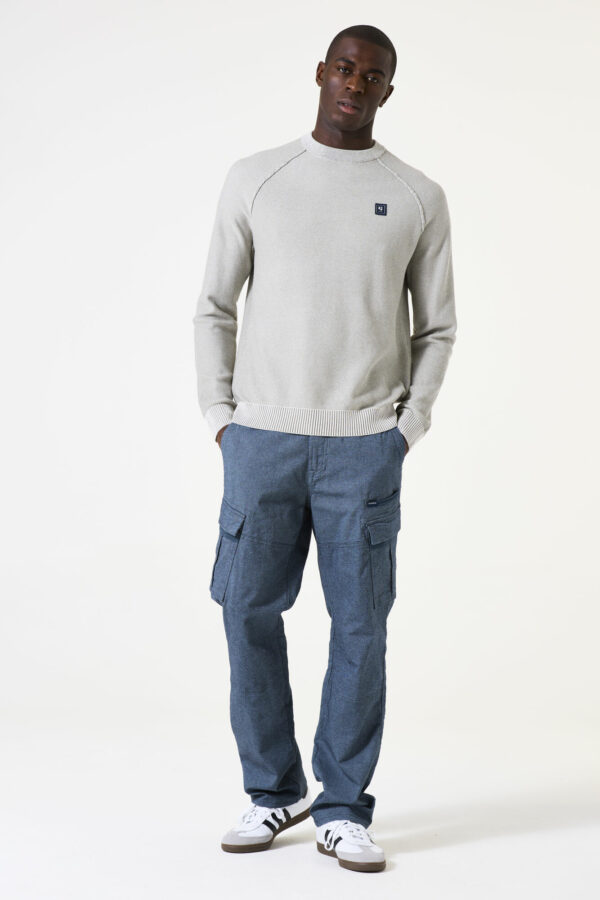 Pull gris en coton – Image 2