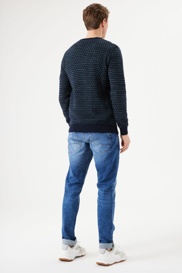 Pull bleu marine col rond – Image 3