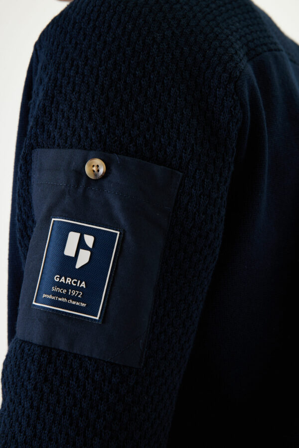 Gilet zippé bleu marine – Image 4