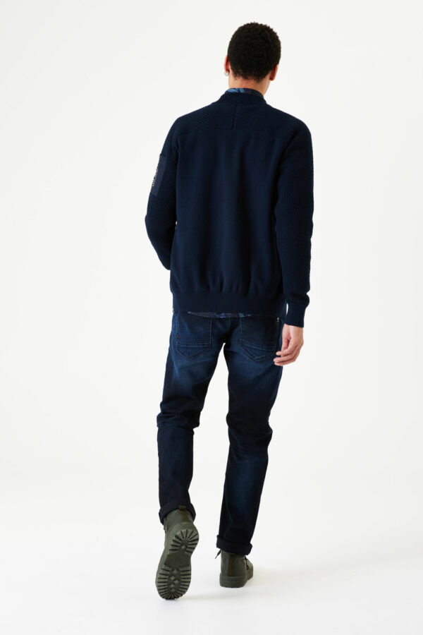 Gilet zippé bleu marine – Image 3