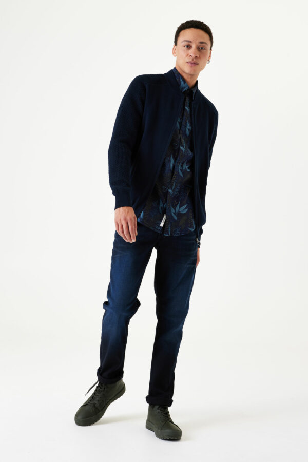 Gilet zippé bleu marine – Image 2