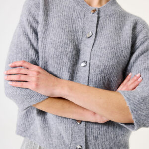 Gilet manches 3/4 gris