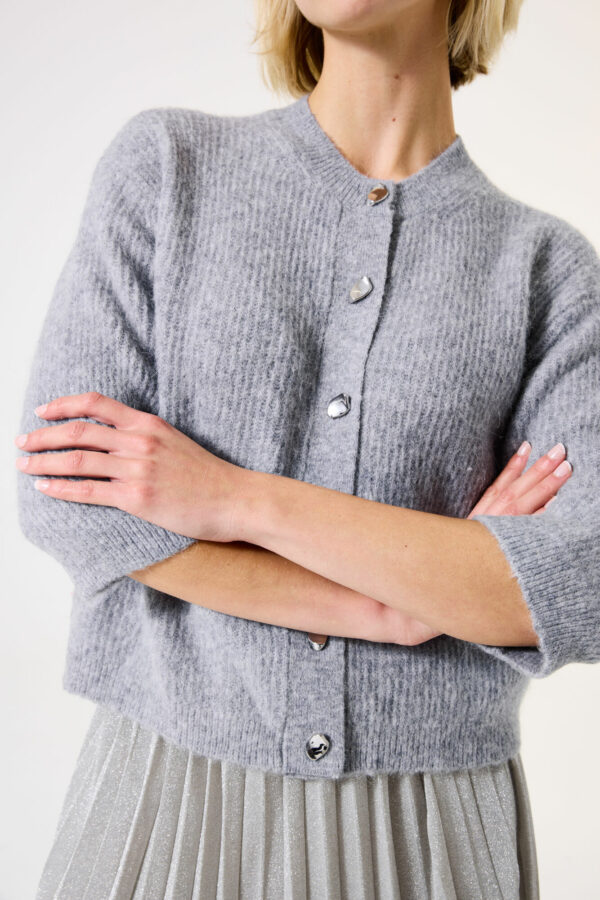 Gilet manches 3/4 gris