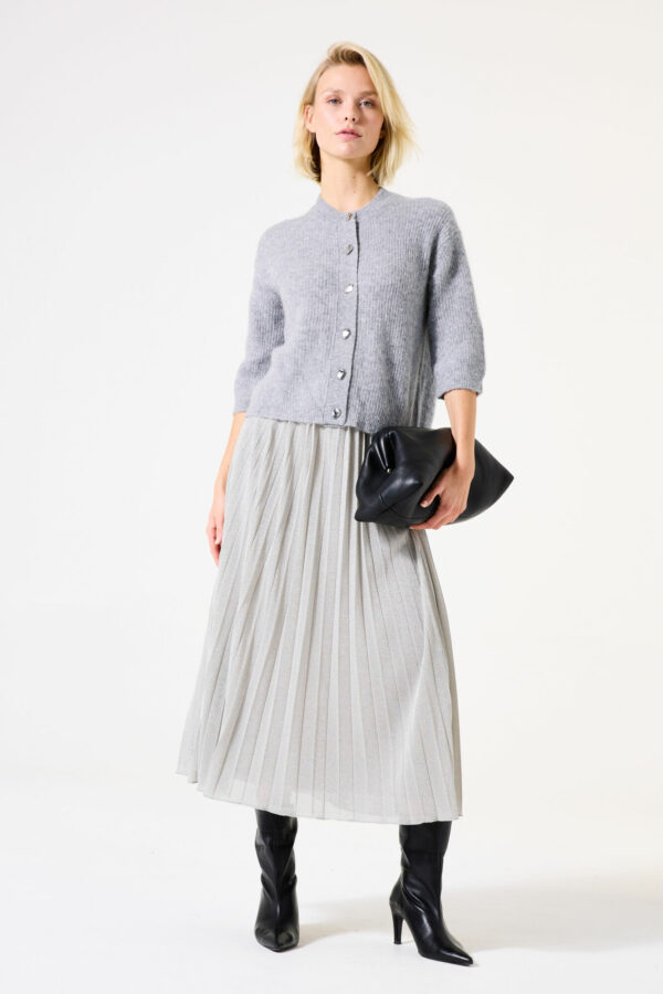 Gilet manches 3/4 gris – Image 2