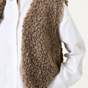 Veste sans manches taupe