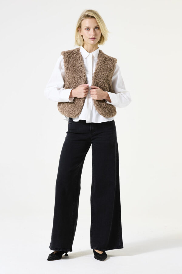 Veste sans manches taupe – Image 2